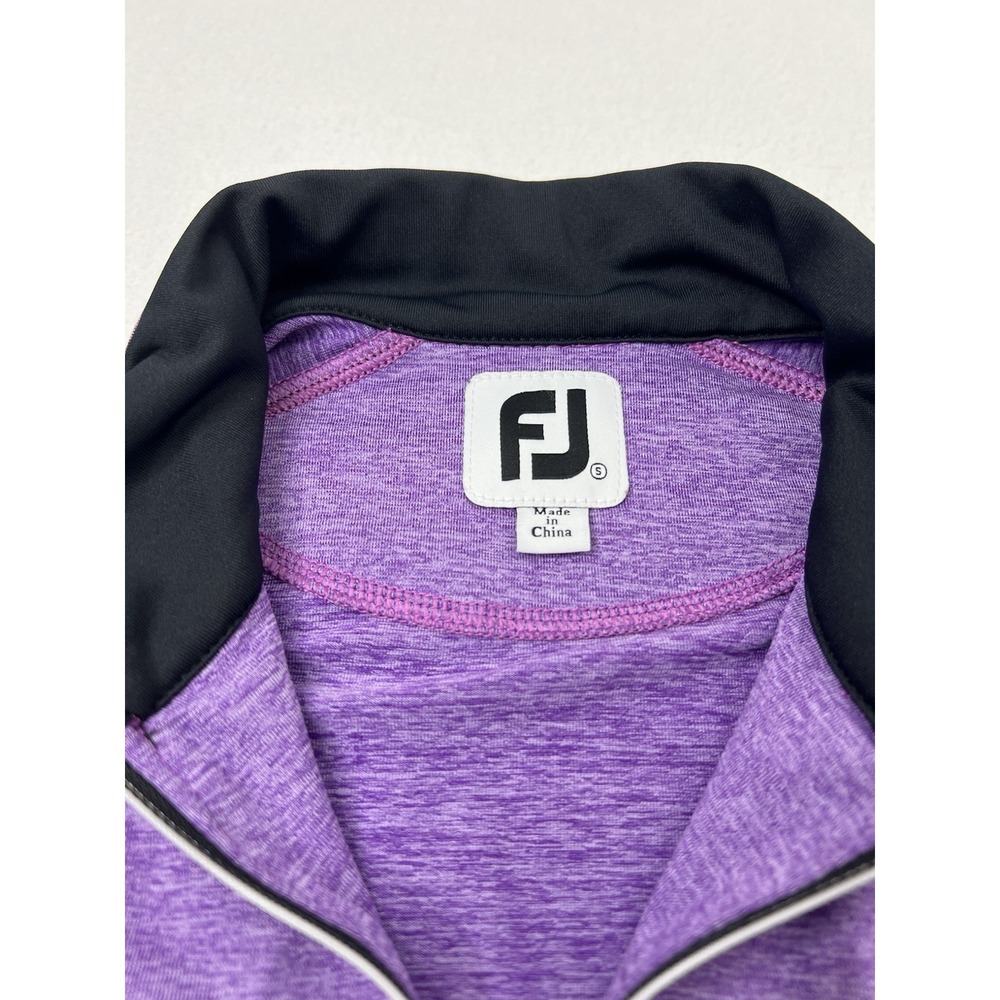 FJ FootJoy 1/4 Zip Golf Pullover Womens Small Purple Performance Stretch Outdoor - Picture 4 of 8